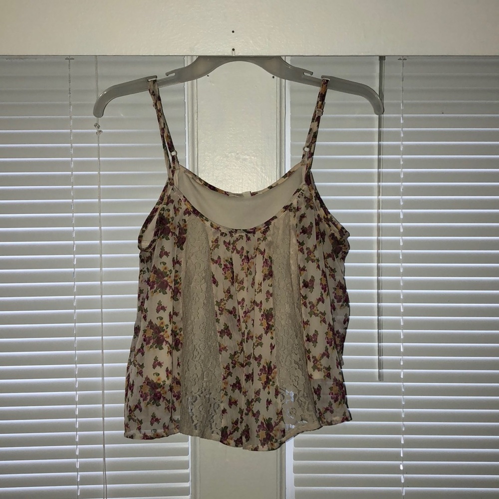 Large Flowery crop top